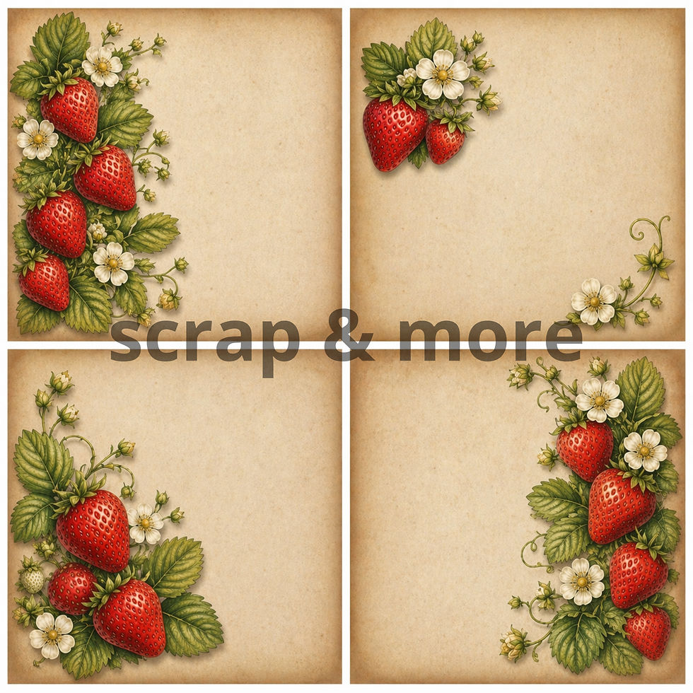 Miniatura: Strawberry Kit Junk Journal
