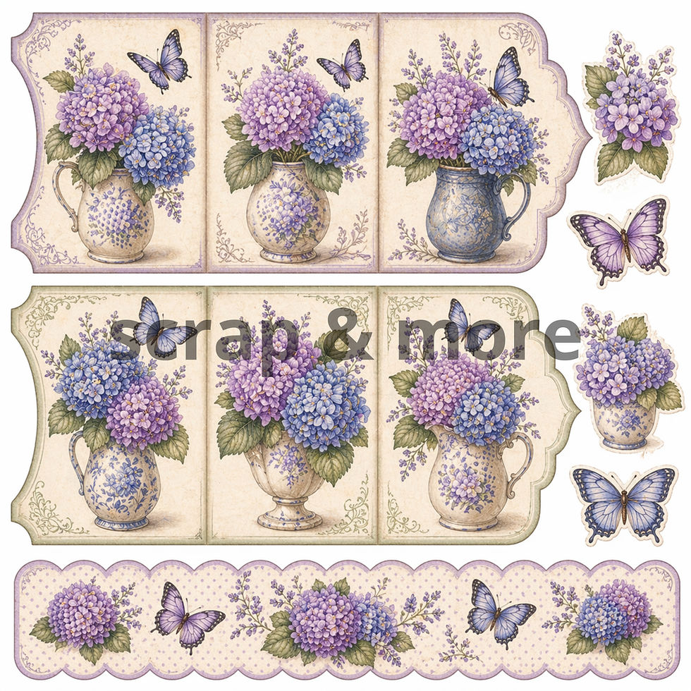 Miniatura: Hydrangea Kit Junk Journal