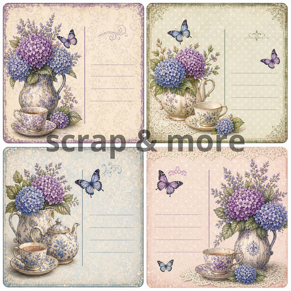 Miniatura: Hydrangea Kit Junk Journal
