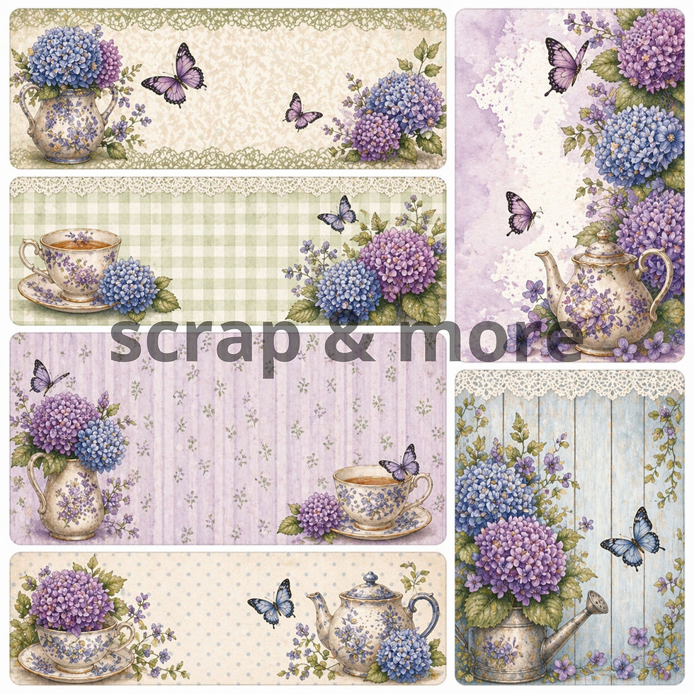 Miniatura: Hydrangea Kit Junk Journal