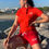 Miniature : SHORT DE BAIN HITMAN ROUGE ( mixte )