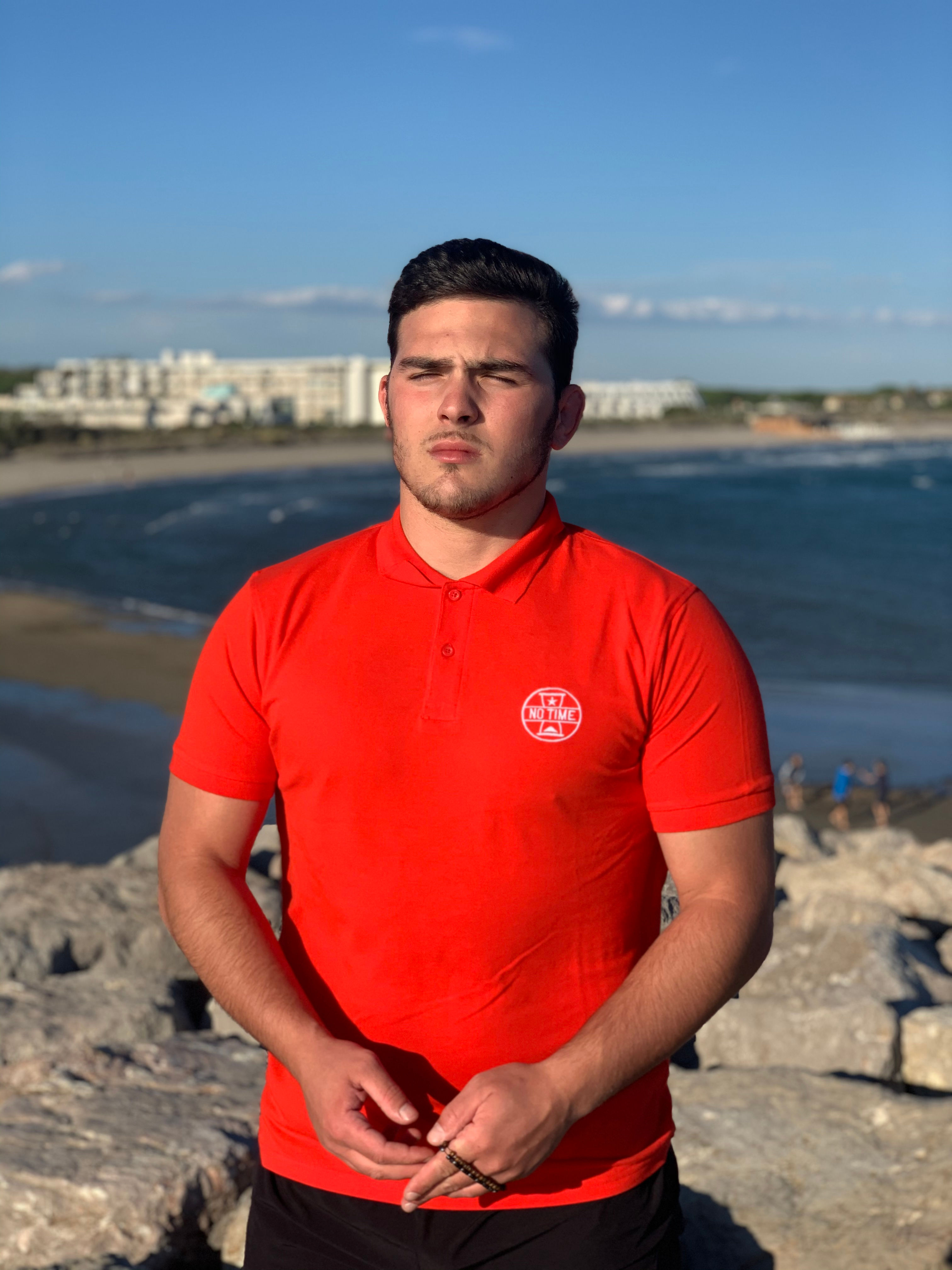 POLO HITMAN ROUGE ( homme )