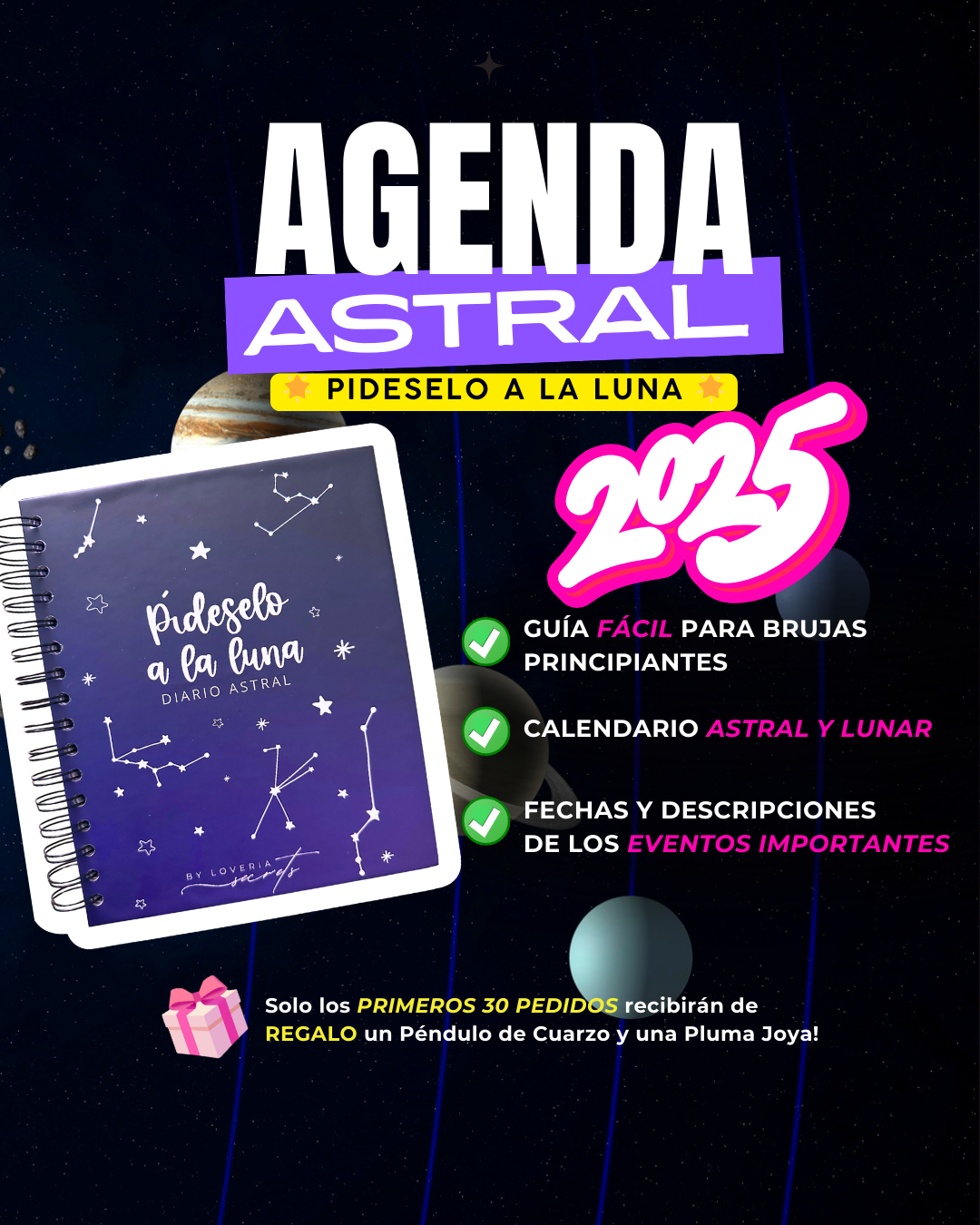 'Pídeselo a la Luna' Agenda Astral 2025