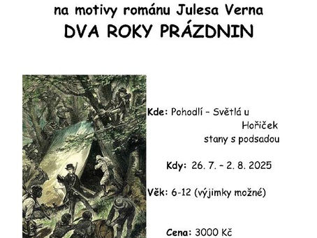 Pozvání na letní tábor v tábořišti v Pohodlí