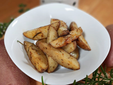 Oven Baked Potato Flavored with Rosemary and See Salt