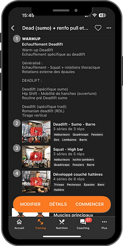 Application LCS Coaching - Programme d'entrainement musculation