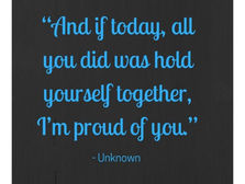 Be proud of you!