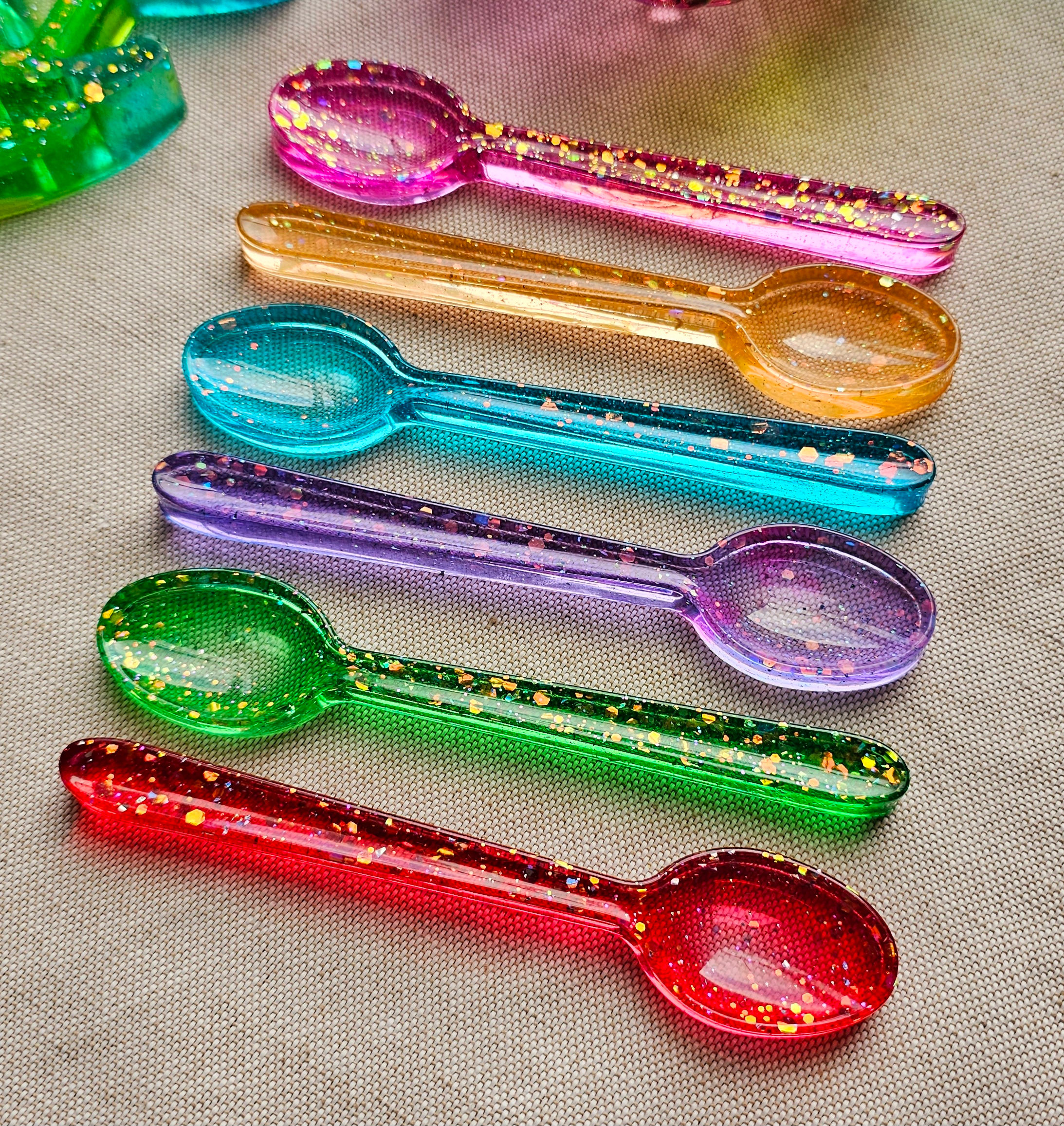 Long handled Play Spoon, Potion Spoon, Sensory Play Spoon