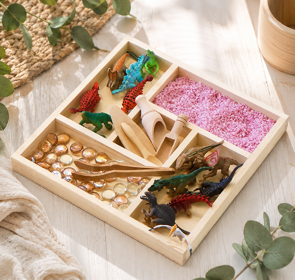 Thumbnail: Wood Tinker Tray, Loose Parts Tray, Sensory Tray