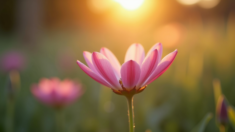 Close-up view of a blooming flower symbolizing positivity