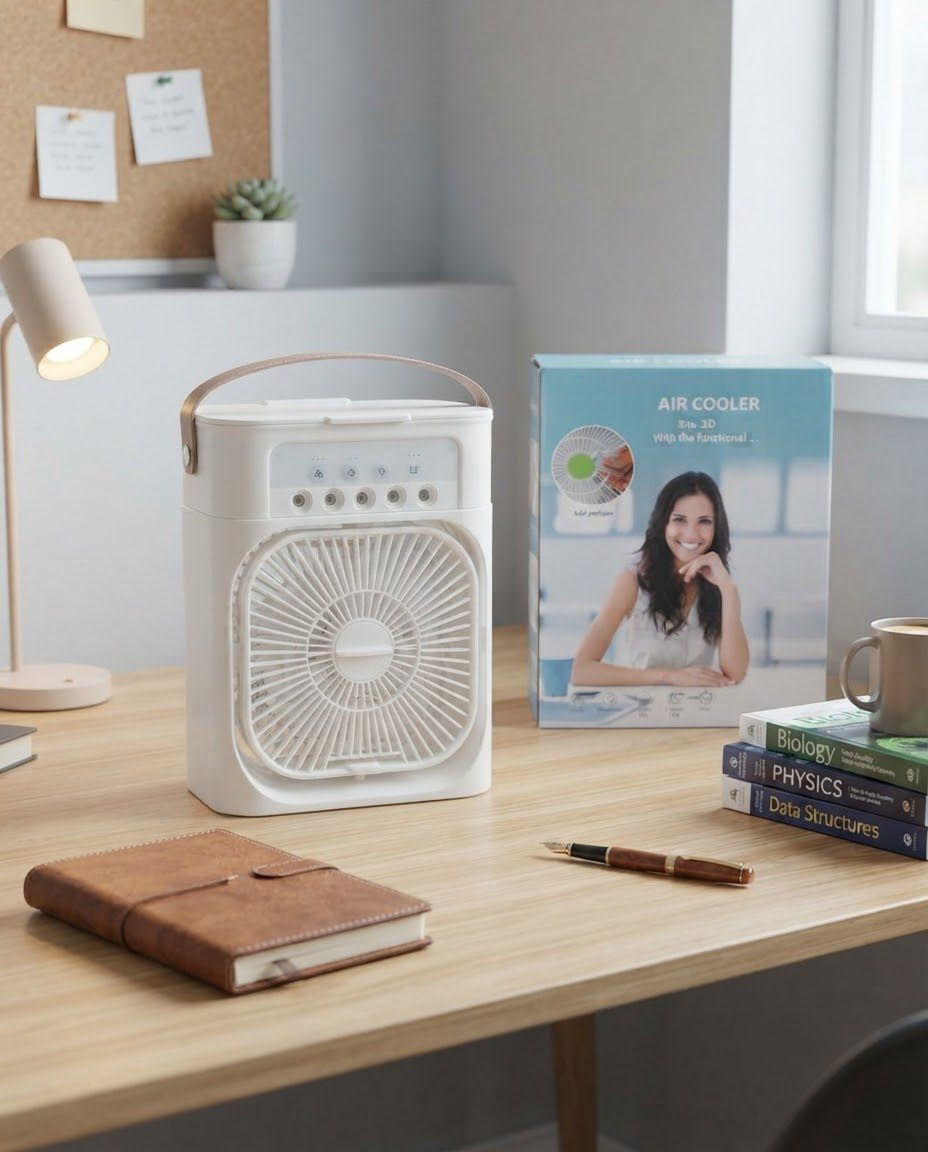 Thumbnail: VENTILADOR PORTÁTIL COM UMIDIFICADOR (DM-200)