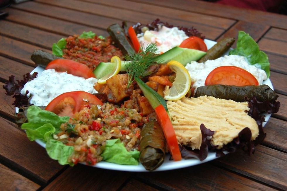 Arranged Food and Objects