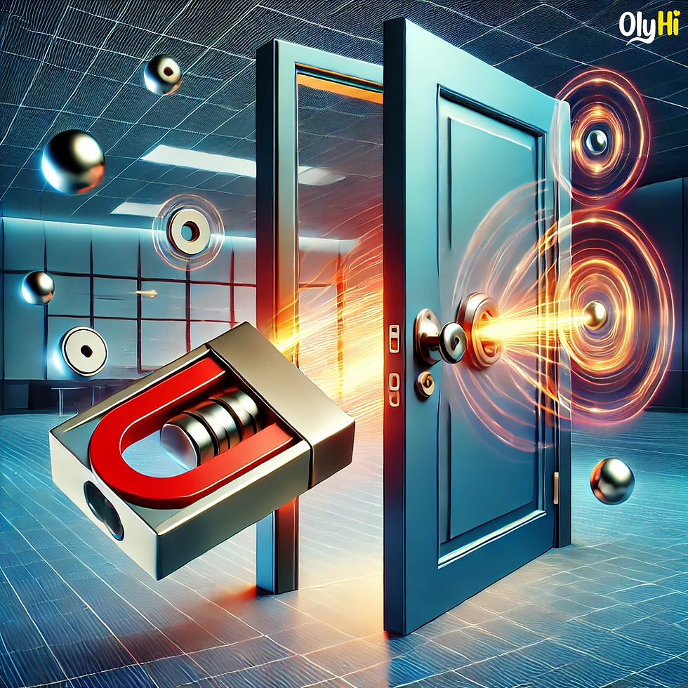 Manyetik Kapılar: Otoparklardaki ya da apartman girişlerindeki kapıların kilit mekanizmalarında mıknatıslar vardır.