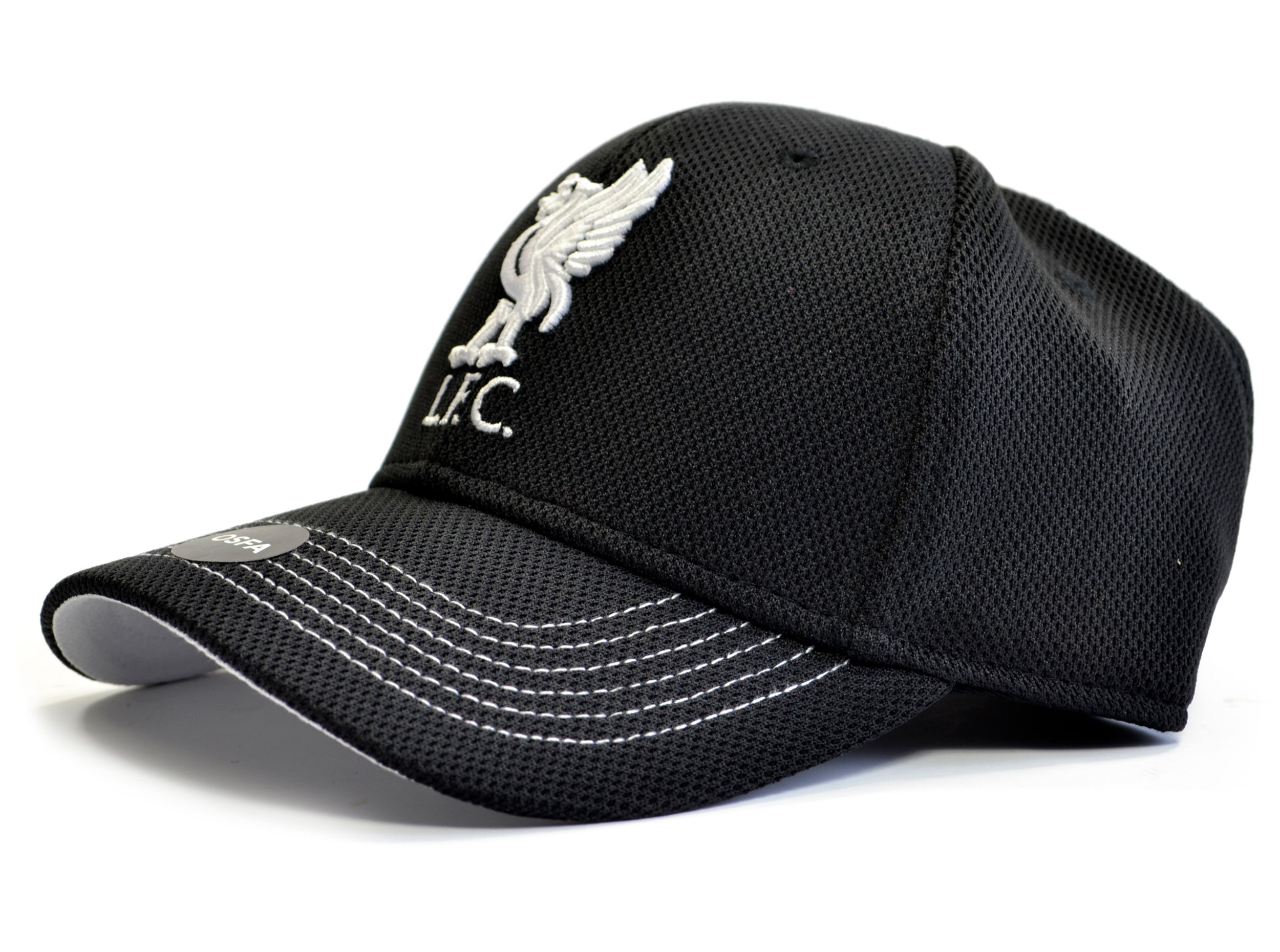 LIVERPOOL FABRIC DETAILED LIVERBIRD BASEBALL CAP BLACK GUSTAV