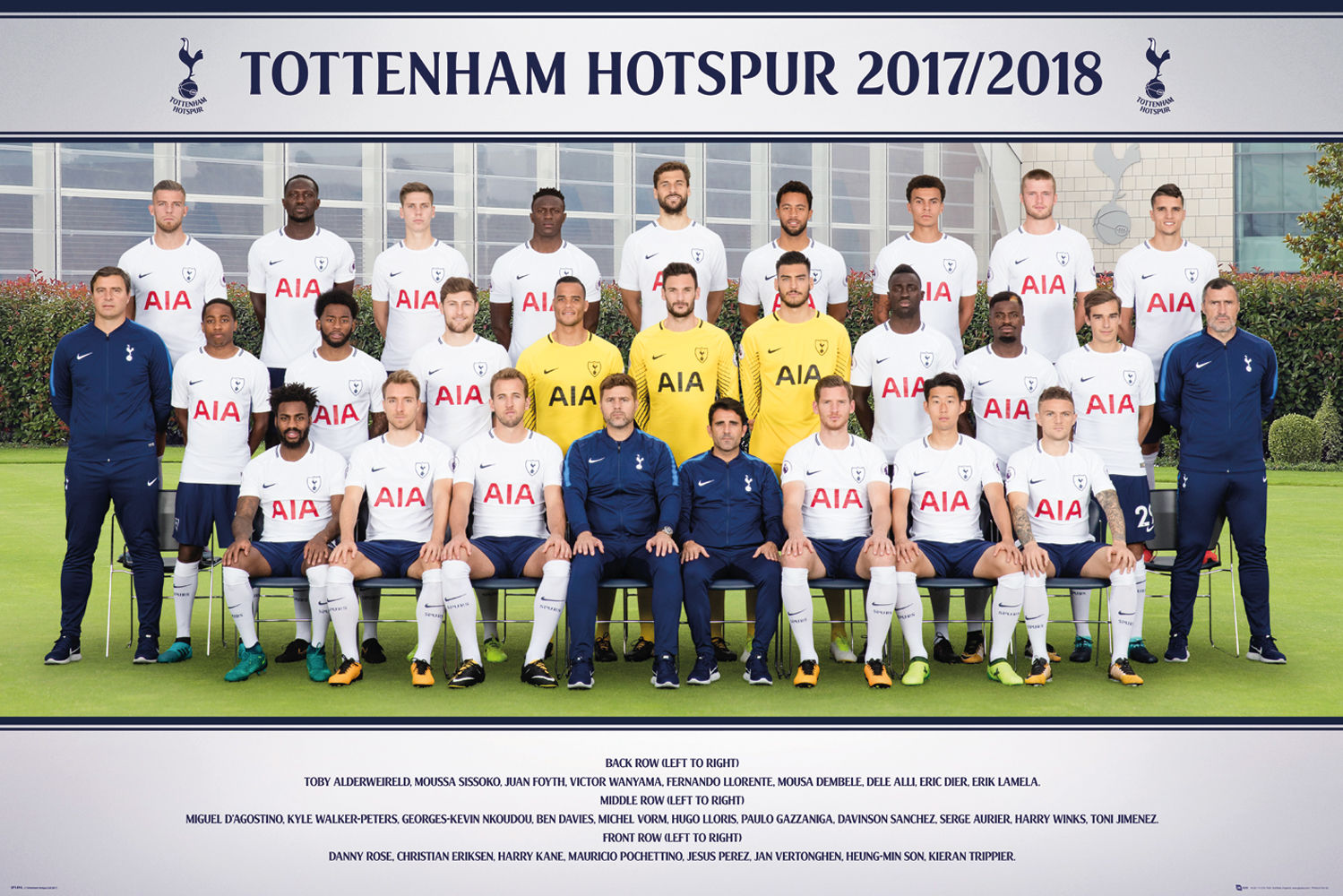 Tottenham  Team Photo 17-18 SP1494