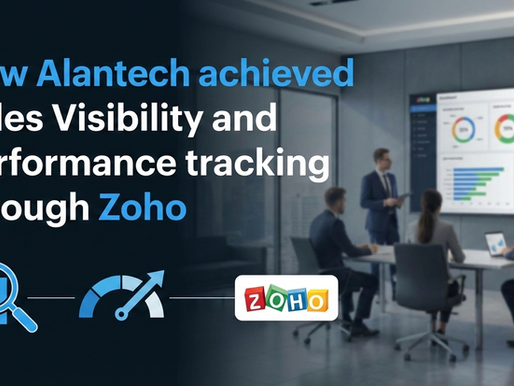 How at Alantech Industrial Solution achieved complete sales visibility & performance tracking through Zoho CRM–Books iImplementation.