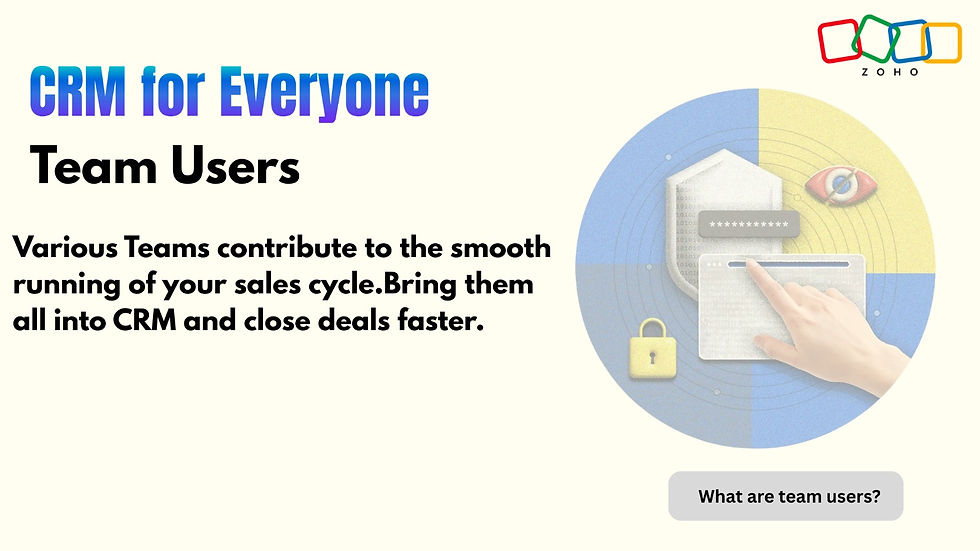 Zoho CRM Team users