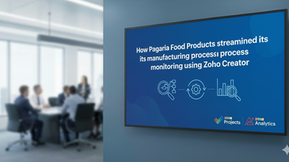 How Pagaria Food Products streamlined its manufacturing process monitoring using Zoho Creator.