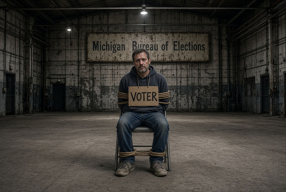 Voter held captive on Michigan's voter rolls