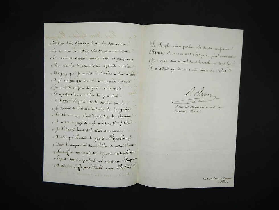 Miniature : louis-napoléon bonaparte autographe