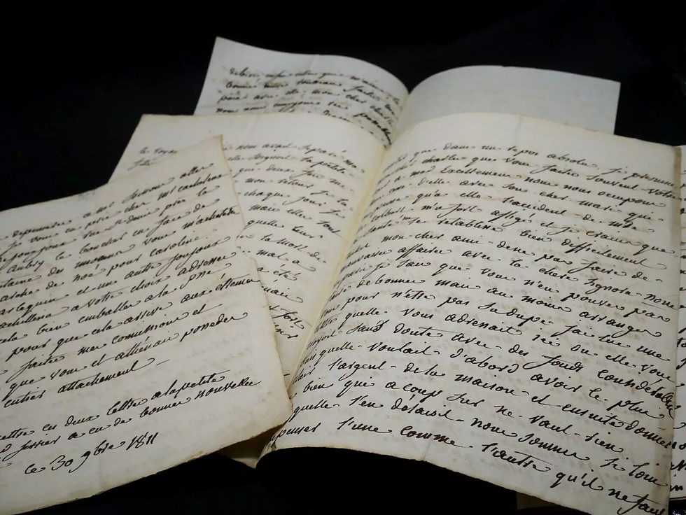 Miniature : autographe filleule de Louis XVI