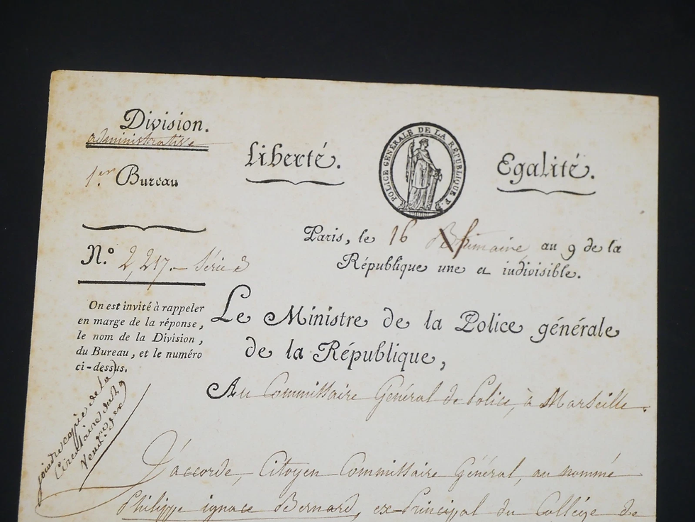 Miniature : fouché joseph autographe