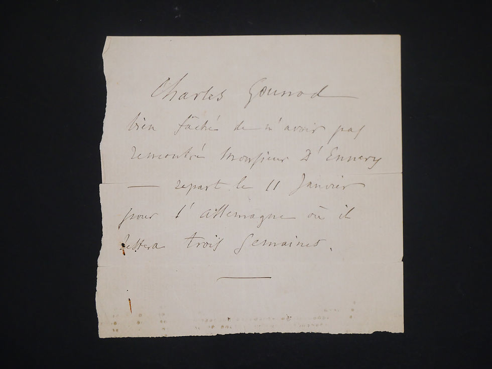 Miniature : gounod autograpahe
