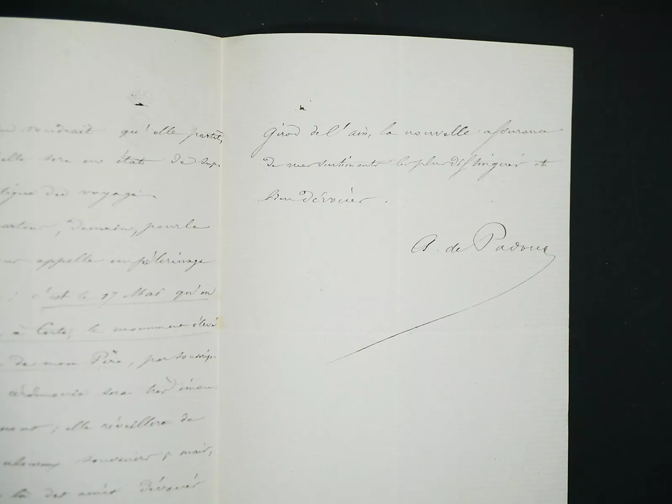 Miniature : ARRIGHI de CASANOVA autographe