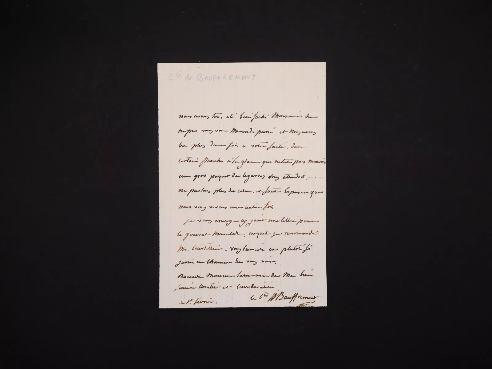 Bauffremont autographe