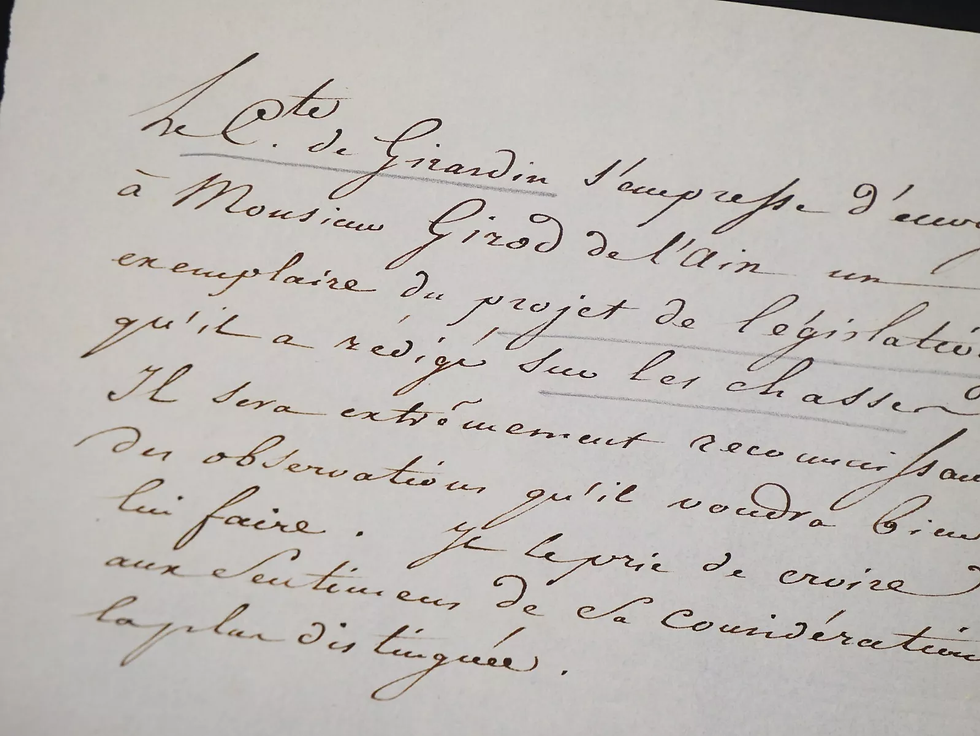 Miniature : autographe ermenonville