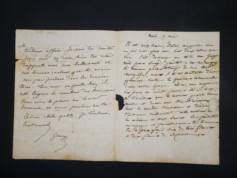 george sand autographe