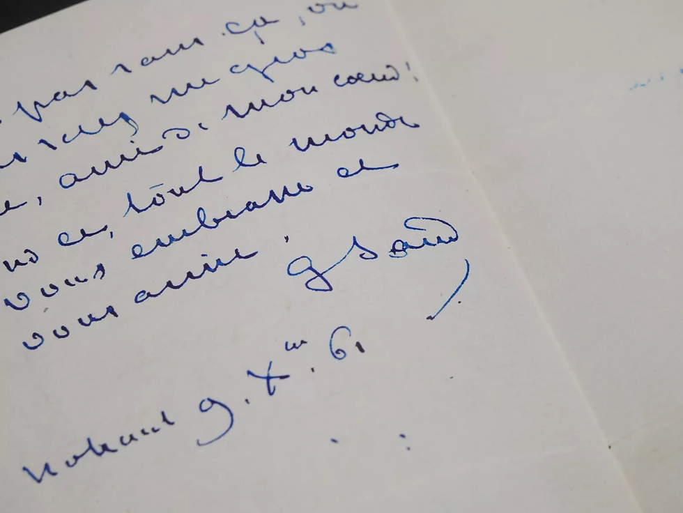 Miniature : lettre autographe george sand