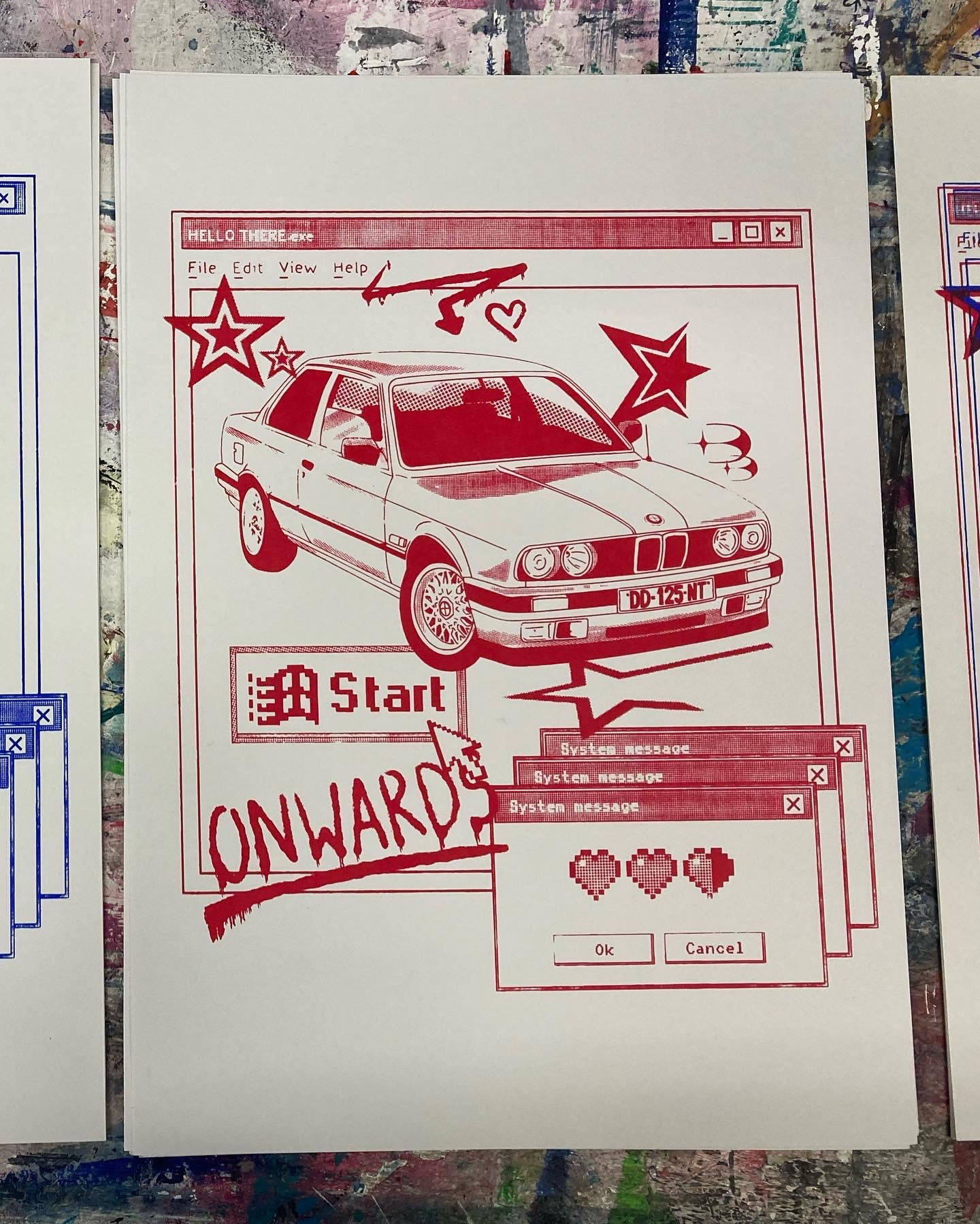 Car Screen Print