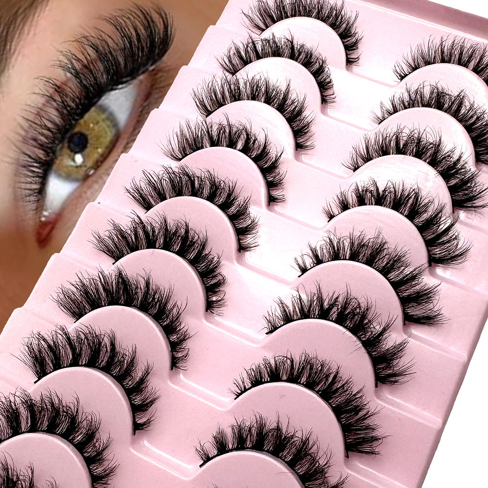 Thumbnail: MKYDCG New 10 pairs 3D Mink Lashes Faux Mink Fluffy Lash Soft Full Thick Wispy E