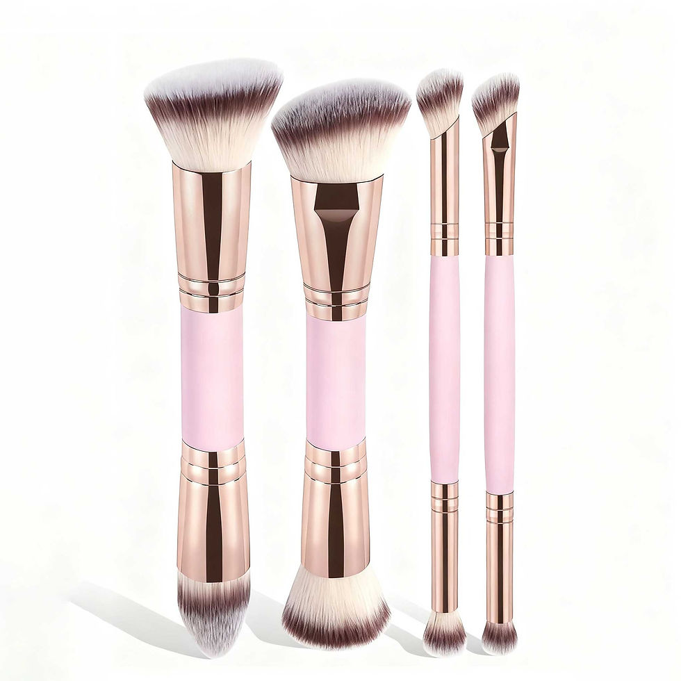 Thumbnail: 4pcs Basic Makeup Brushes Set With Box Dual-ended Foundations Powder Blush Detai