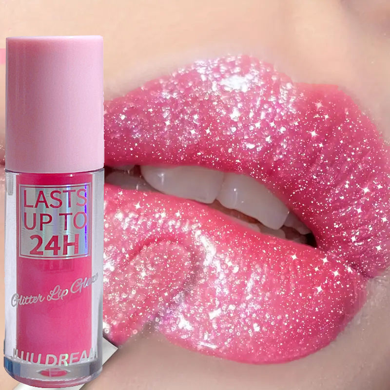 Flowing light Glitter Lip Glaze Long Lasting Lip Gloss Waterproof Liquid Lipstic