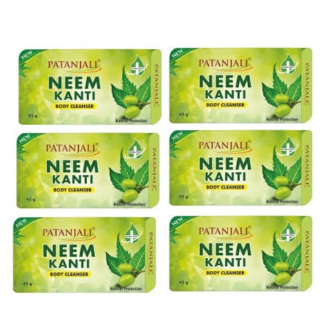 Patanjali Neem Kanti Body Cleanser Soap 75g each (Pack of 4)