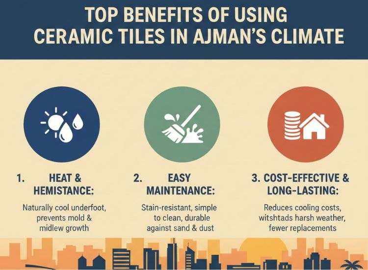 Top Benefits of Using Ceramic Tiles in Ajman’s Climate