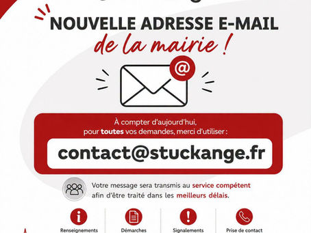 Nouvelle adresse e-mail de la mairie