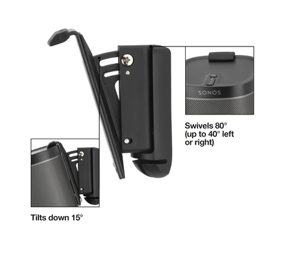 Thumbnail: Flexson Wall Mount Bracket for SONOS PLAY:1 (Single), Black