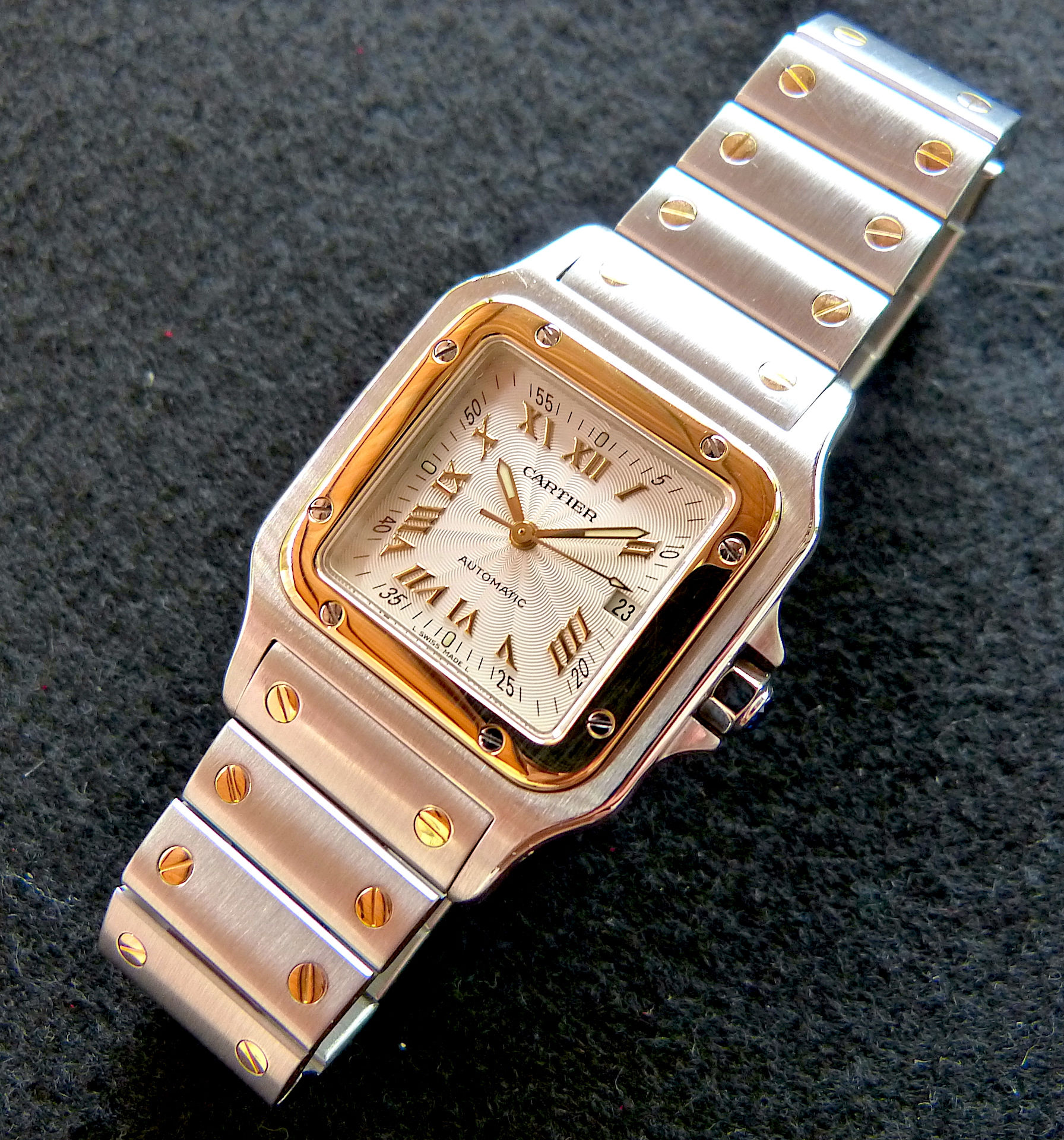 CARTIER SANTOS Automatic Galbee Two Tone Mens 29mm ref. 2319 serviced