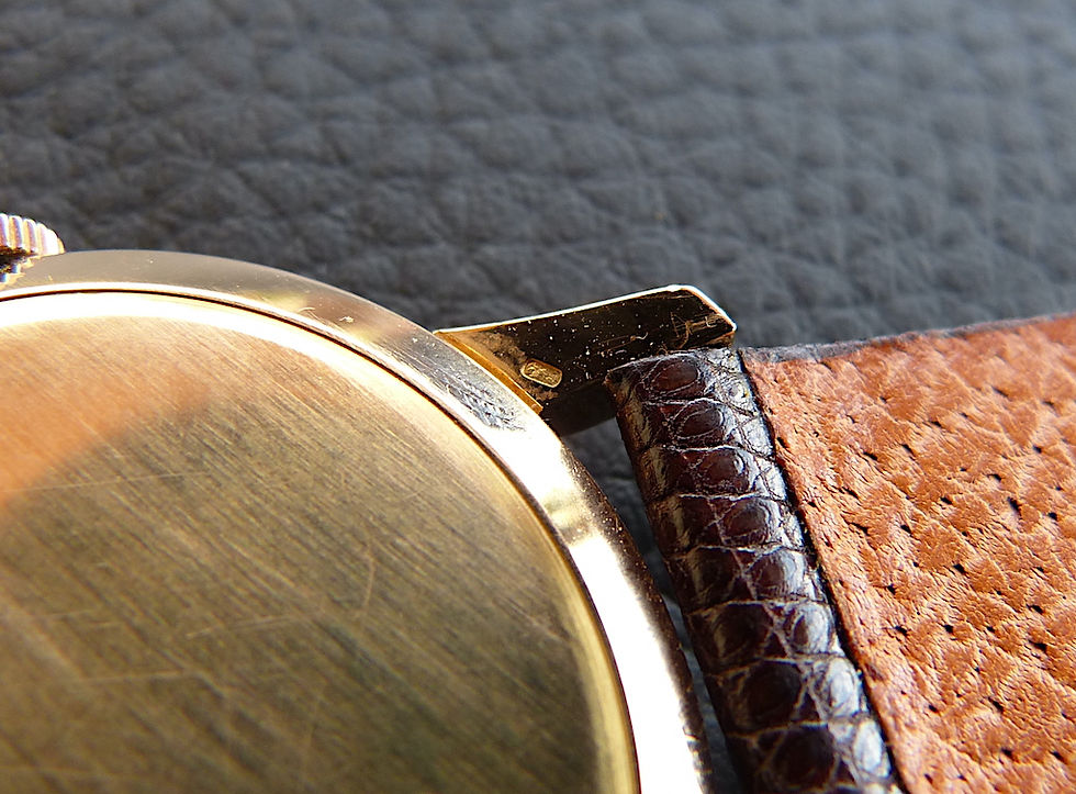 Miniatura: OMEGA 2687 TRESOR, rare Honeycomb dial, Jumbo 38mm Solid Rose Gold 18k cal. 266