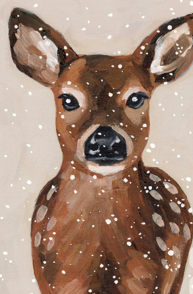 Winter Fawn Painting