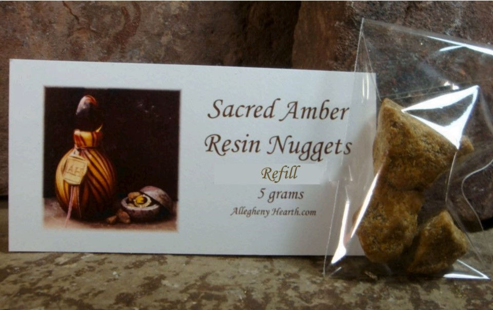 Thumbnail: Sacred Amber Resin Nuggets in Soapstone- One Jar
