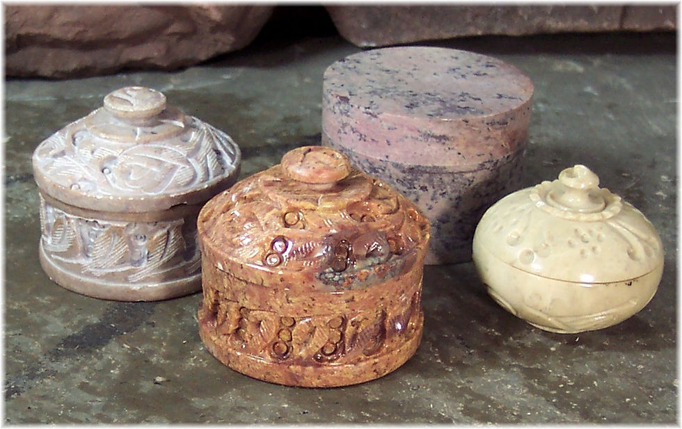 Thumbnail: Sacred Amber Resin Nuggets in Soapstone- One Jar