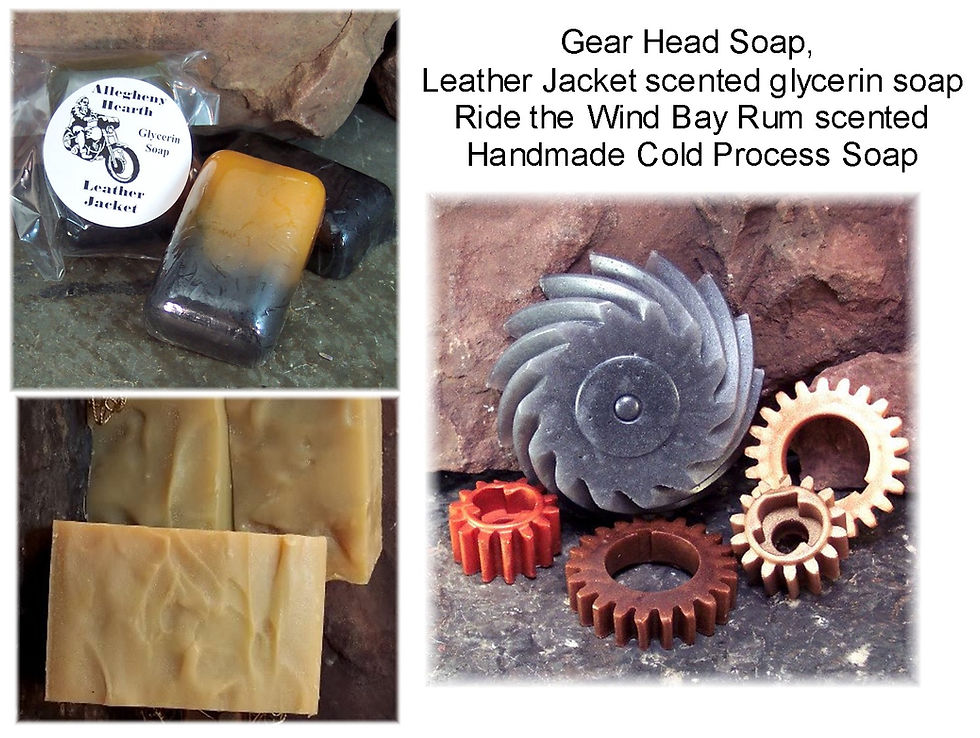 Thumbnail: Gilded Leather Soap, Biker Jacket Soap or Gift Set