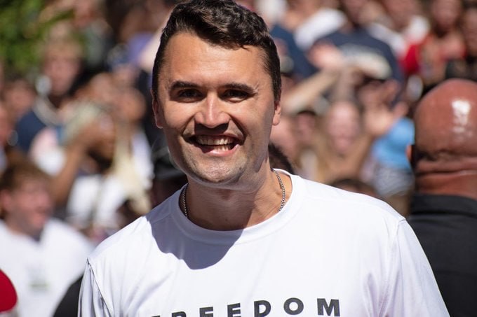 Charlie Kirk in FREEDOM shirt