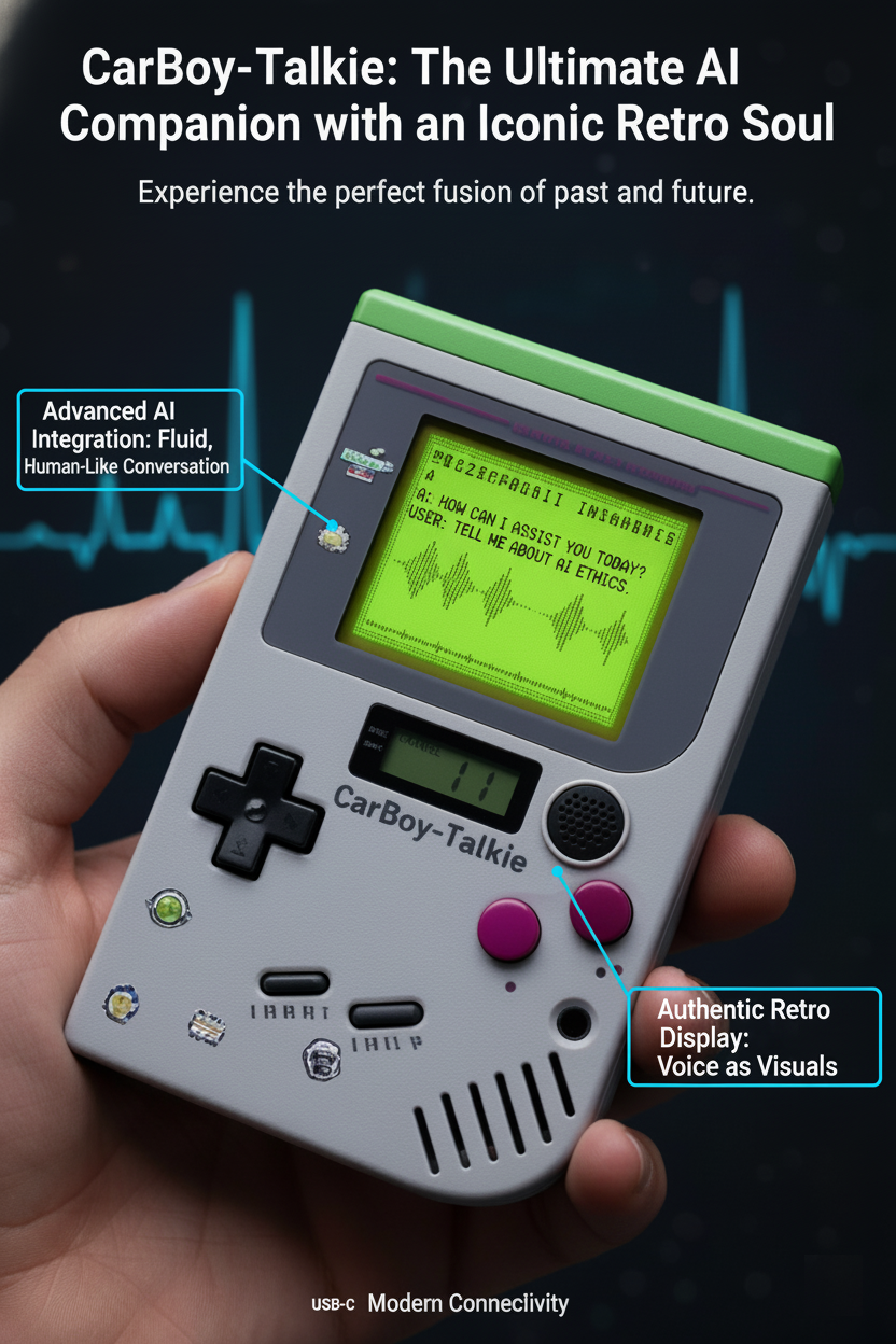 CarBoy-Talkie in hand with AI display