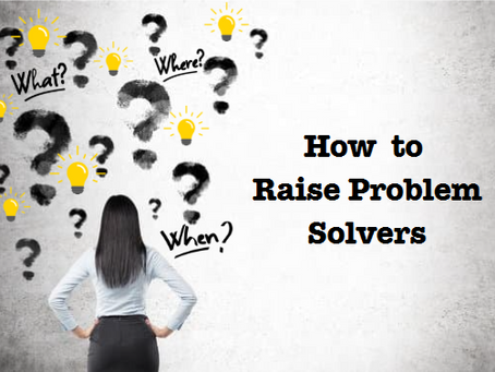 Illustration of a lightbulb surrounded by question marks, symbolising curiosity, reflection, and problem-solving skills.