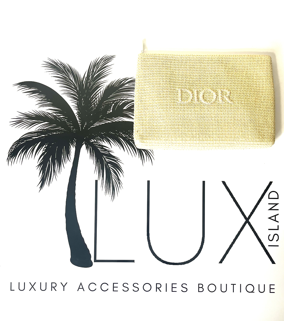 DIOR Raffia Makeup Bag